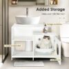 PurrLuxe Hideaway Cat Litter Box Enclosure